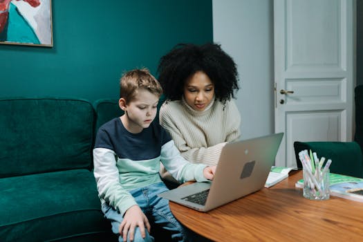 parent helping child with reading
