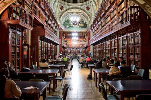 a study area with flexible furniture that can be rearranged