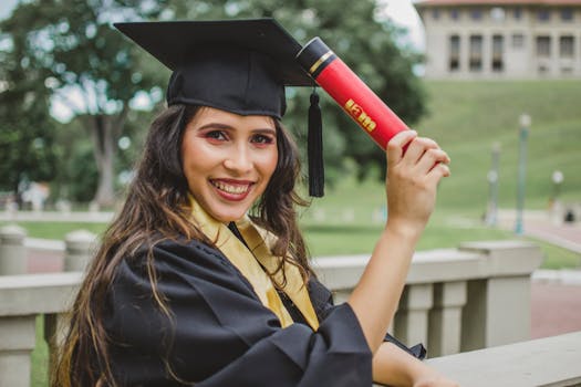 student achieving academic success